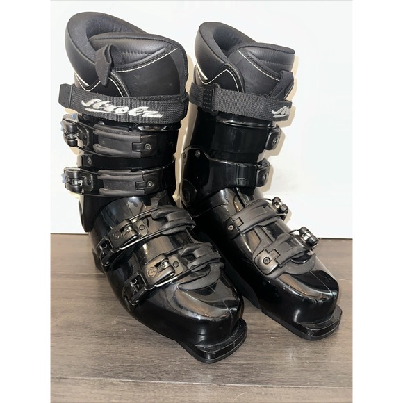 Strolz‎ Ski Boots Black Men's Size 7-Made in Austria With Dakine Bag